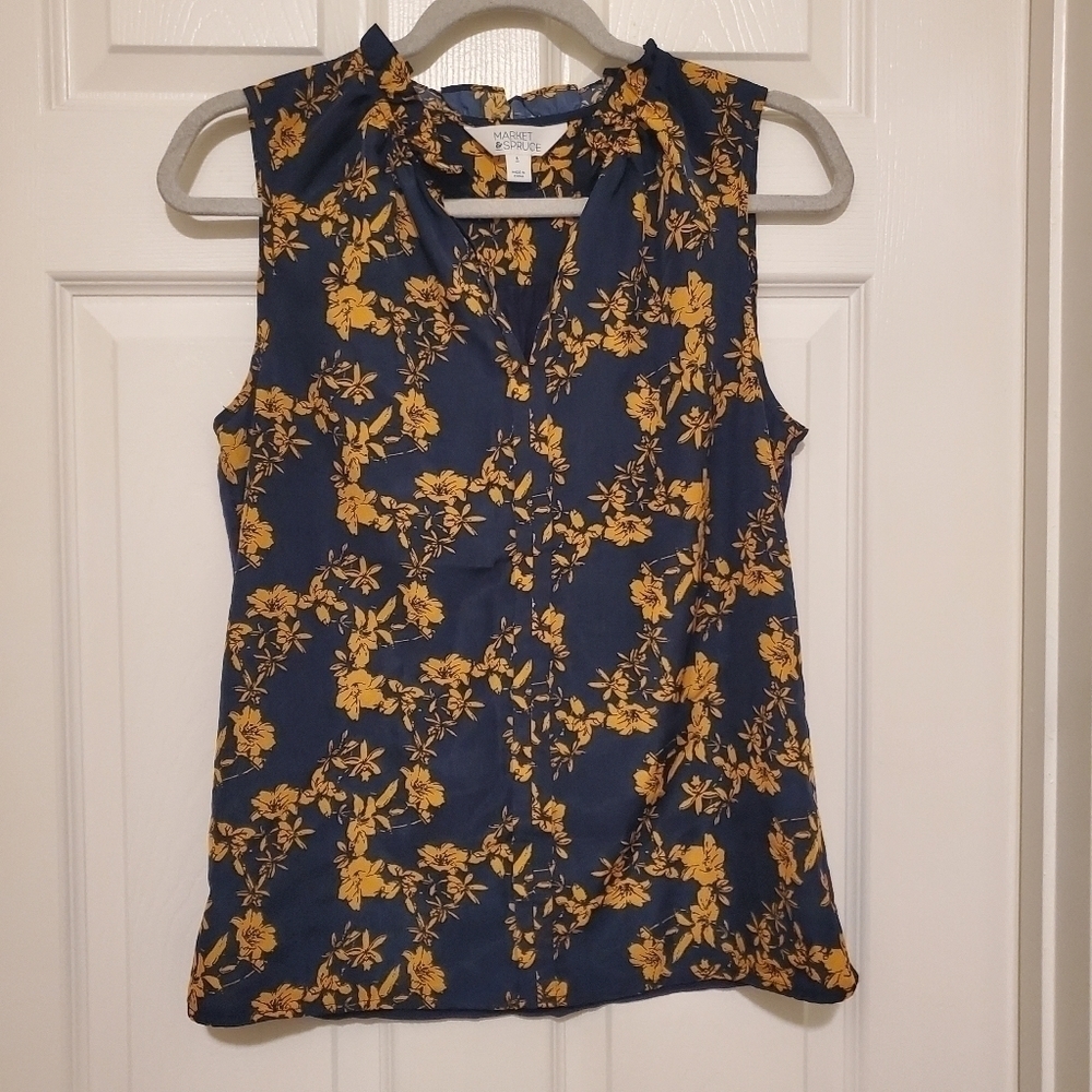 Stitch Fix Market & Spruce mixed media top Sz S